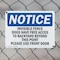 Signmission Invisible Fence Dogs Have Free Access To OSHA Notice Sign, Plastic, 10in W x 7in L, 2PK OS-2PACK-NS-P-710-L-13718 - alternate 5